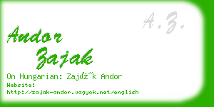 andor zajak business card